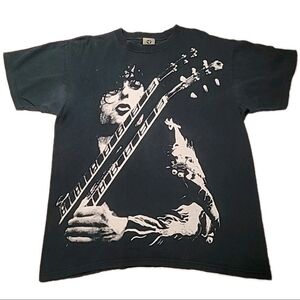 Vintage Liquid Blue Jimmy Page Led Zepplin T-shirt